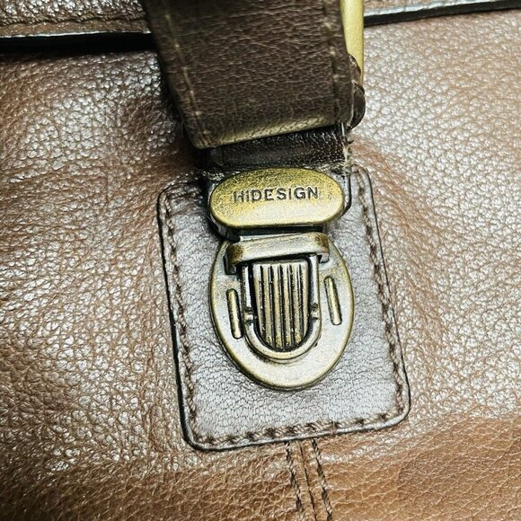 Scully  Leather Messenger Bag Crossbody Briefcase Brown Work Career Travel - Picture 10 of 15